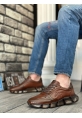 BA0338 İçi Dışı Hakiki Deri Rahat Taban Taba Sneakers Casual Erkek Ayakkabı