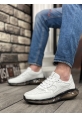 BA0324 İçi Dışı Hakiki Deri Rahat Taban Beyaz Sneakers Casual Erkek Ayakkabı