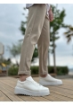 BA8104 BOA Yüksek Taban Rugan Beyaz Bağcıklı Erkek Ayakkabı